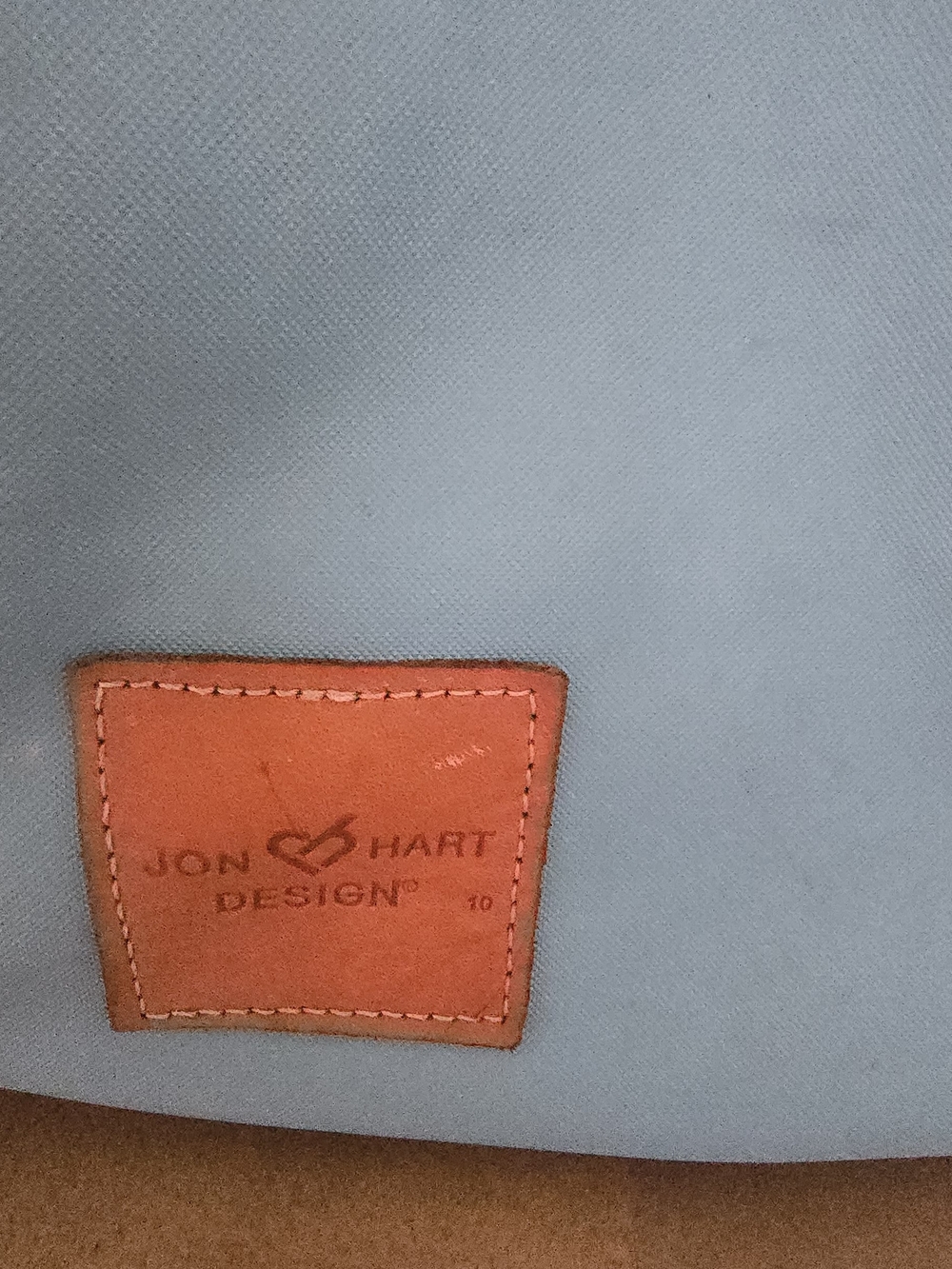 Jon Hart Design Medium Square Duffel Bag Aqua Blue Travel Weekender BCT Monogram - Picture 2 of 14